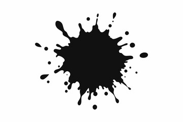 paint splatter line art silhouette vector illustration