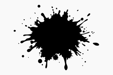 paint-splatter line art silhouette vector illustration