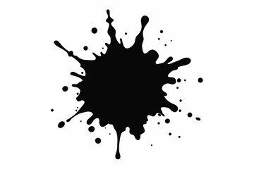 paint-splatter line art silhouette vector illustration