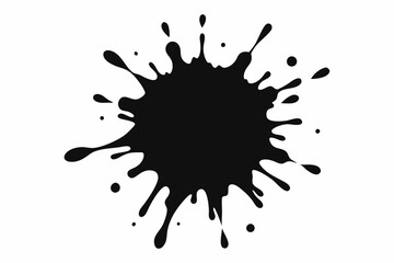paint-splatter line art silhouette vector illustration