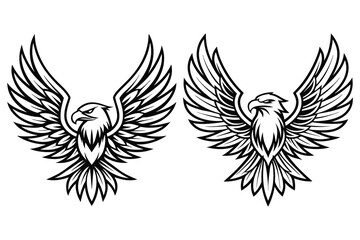 Obraz premium Majestic Eagle Tattoo Designs Coloring Page for Art Enthusiasts