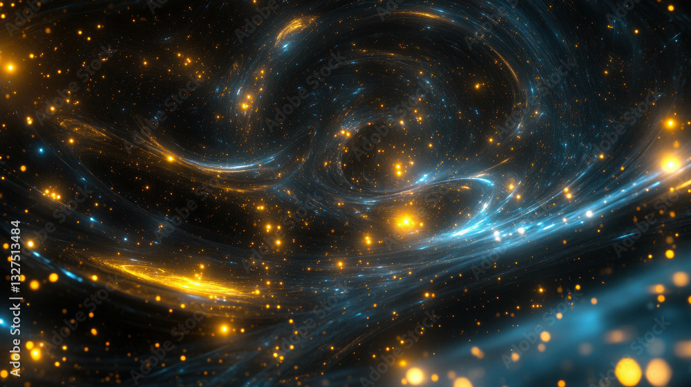 Poster cosmic swirl abstract galaxy pattern for creative design and art projects
