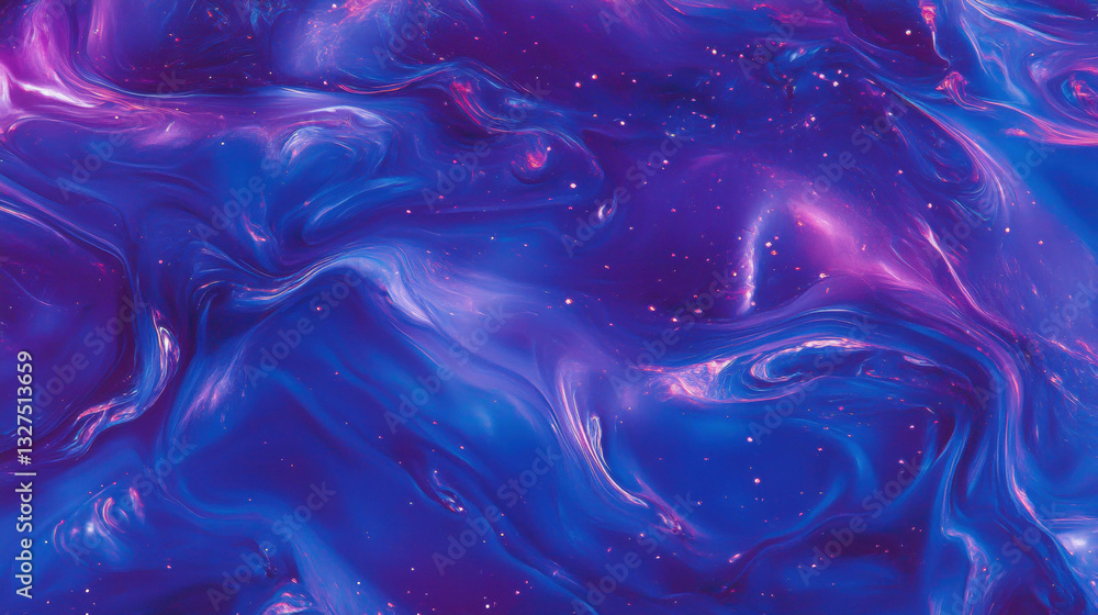 Aufkleber abstract cosmic swirl with galaxy patterns for digital design and art projects