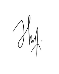  simple signature stroke with alphabet characters