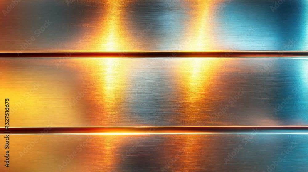 Poster abstract metallic background with colorful reflections for modern design