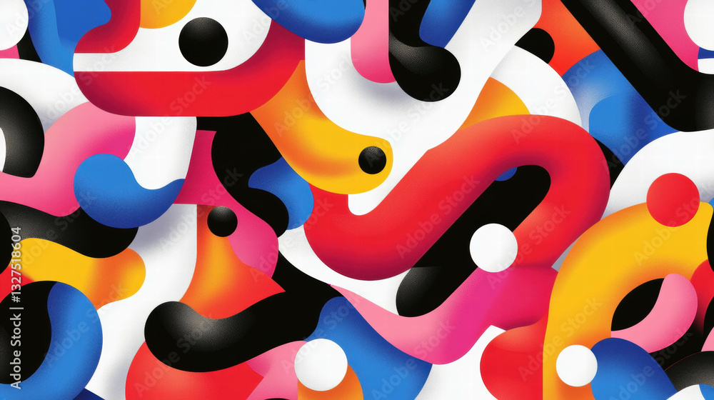 Aufkleber vibrant abstract background with overlapping geometric shapes for modern design