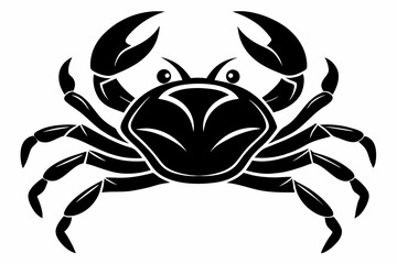 crab line art silhouette vector illustration