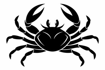 crab line art silhouette vector illustration