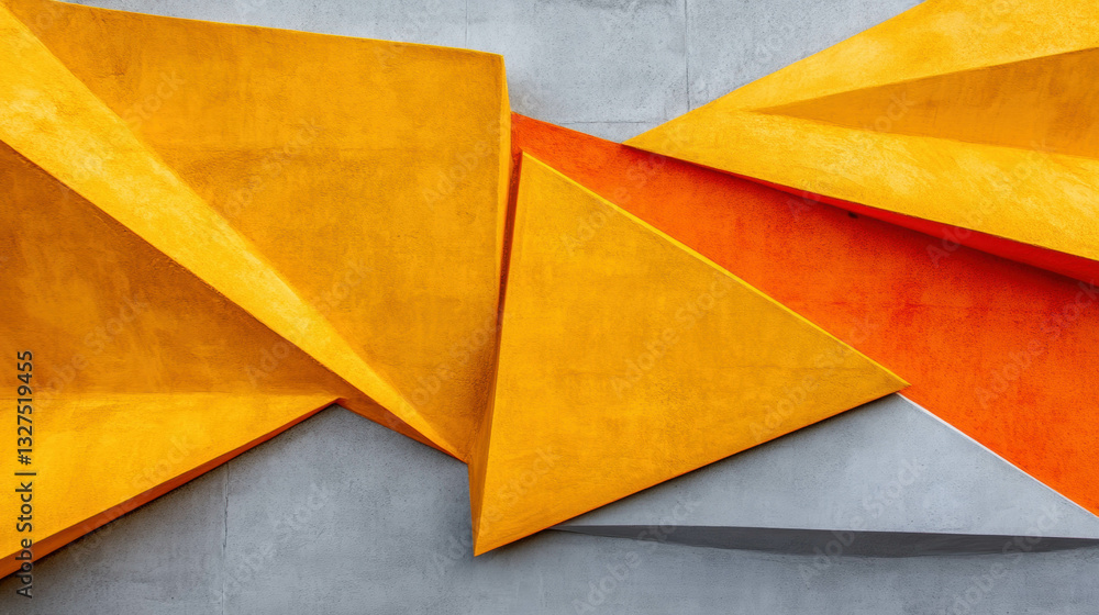 Poster modern abstract geometric design with sharp lines and bold colors