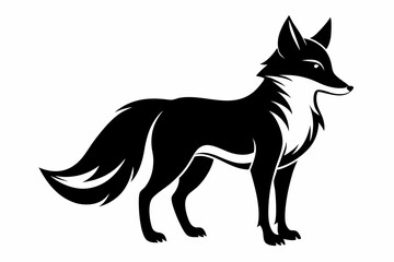 fox line art silhouette vector illustration