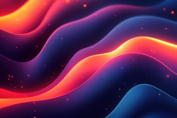 Obraz premium Dynamic waves of color swirl in vibrant hues, evoking emotion and movement across the canvas