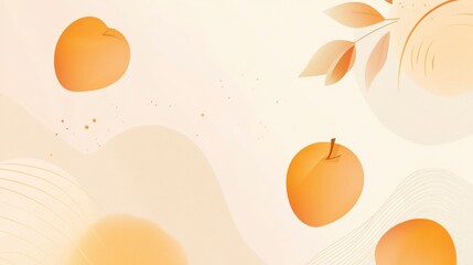 Serene Peach Still Life: A Delicate Abstract Design