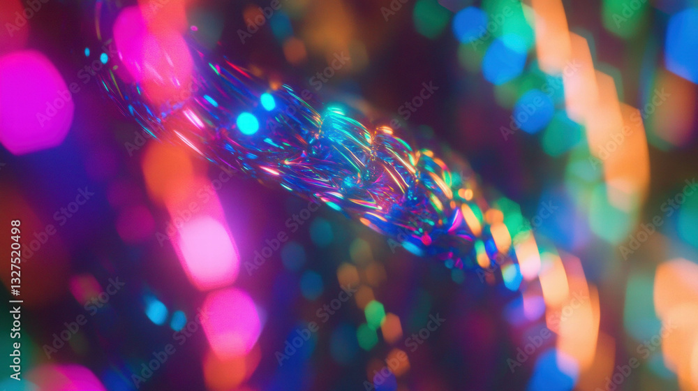 Poster vivid fractal patterns with colorful abstract background for modern design