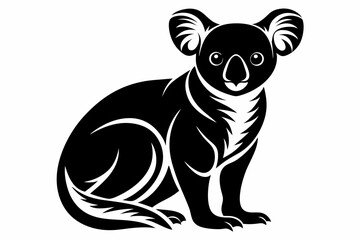 koala line art silhouette vector illustration