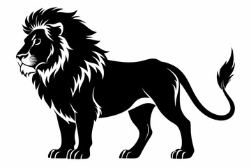 lion line art silhouette vector illustration