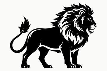 lion line art silhouette vector illustration