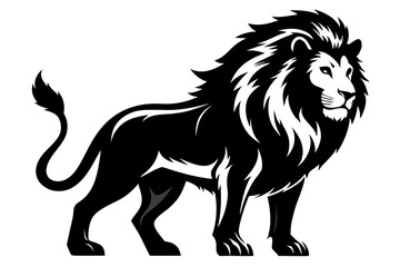 lion line art silhouette vector illustration
