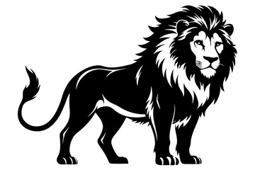 lion line art silhouette vector illustration