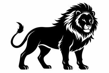 lion line art silhouette vector illustration