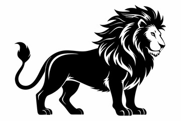lion line art silhouette vector illustration
