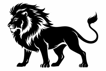 lion line art silhouette vector illustration