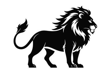 lion line art silhouette vector illustration
