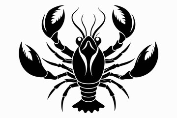 lobster line art silhouette vector illustration