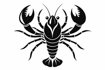 lobster line art silhouette vector illustration