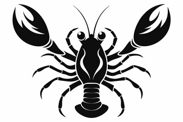 lobster line art silhouette vector illustration