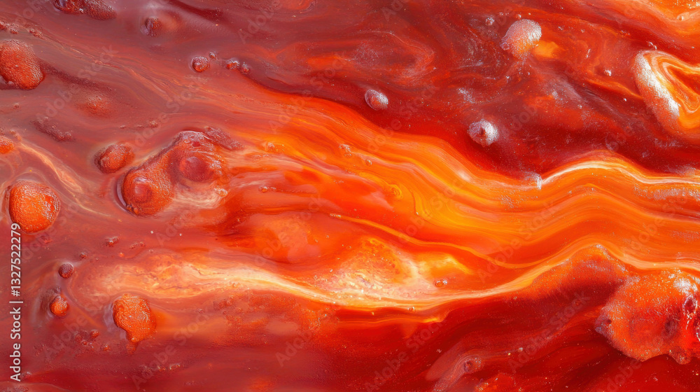 Poster fiery abstract background featuring bubbling lava textures for dynamic design projects