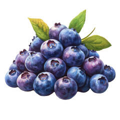 Fototapeta premium Fresh Juicy Blueberries Pile Close up Studio Shot Vibrant Summer Berries Healthy Food Image
