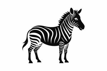 zebra line art silhouette vector illustration	