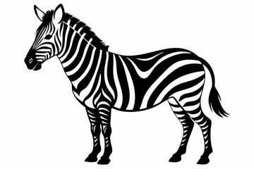 zebra line art silhouette vector illustration	