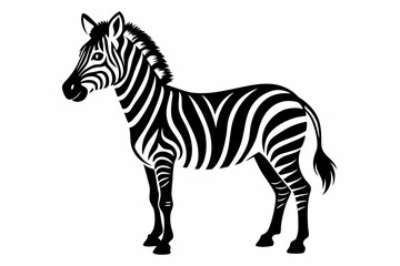 zebra line art silhouette vector illustration	