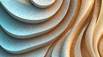 Stunning Architectural Design with Gold and Silver Glitter