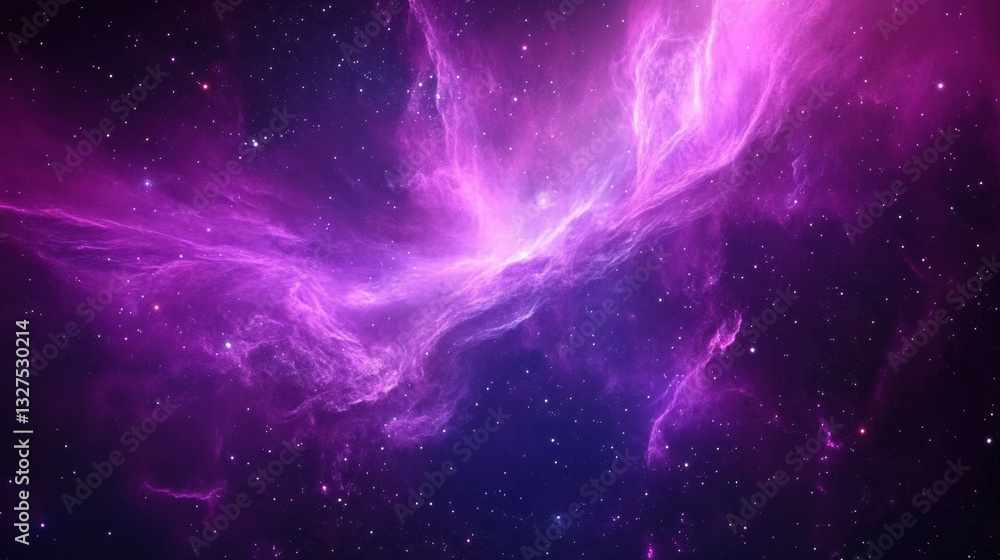 Poster cosmic vortex with swirling galaxy pattern in vibrant abstract background