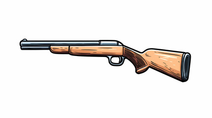 Outlined shotgun illustration