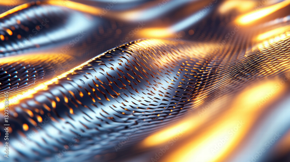 Aufkleber dynamic abstract background with liquid metal textures for design projects
