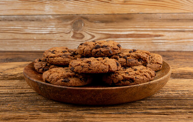 Chocolate chips cookies , American biscuits, cocoa confectionery cake, sweet morsels bakery