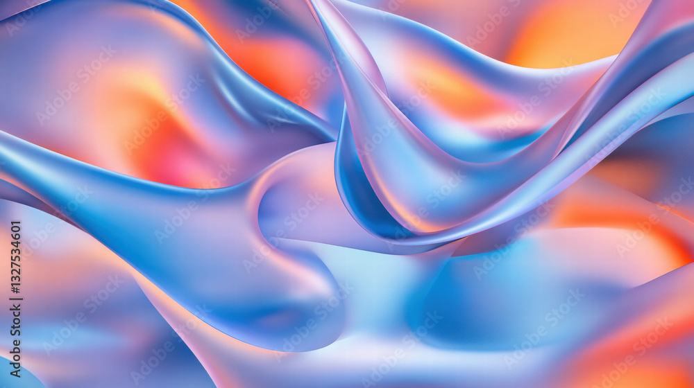 Aufkleber abstract geometric background with overlapping vibrant shapes for modern design