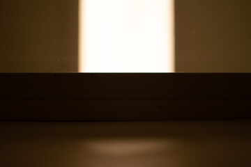 Monochrome background of square of light. Modern architecture style.