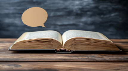 Love reading motivation quote phrases badge logo bubble on book vector illustration.