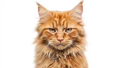 Fototapeta premium Close-up of a Majestic Orange Maine Coon Cat
