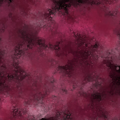 Abstract textured background with watercolor effect and splashed drops on black. Dynamic, deep and rich background. Tracing