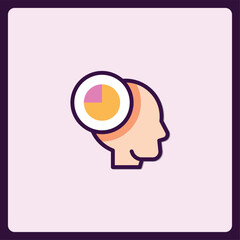 Head with Circular Infographic, Data Visualization and Conceptual Thinking