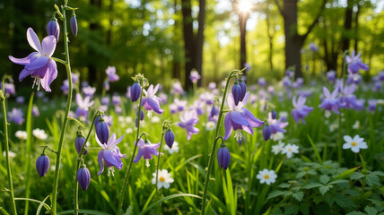 Columbines dangle like tiny bells