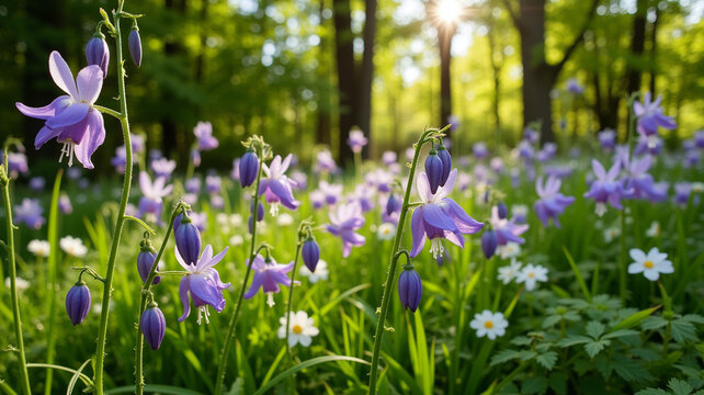 Columbines dangle like tiny bells