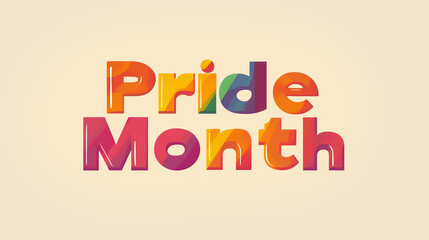 Obraz premium A beautiful vintage Pride Month poster. The text 
