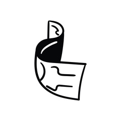 Currency Note hand draw doodle  Vector icon