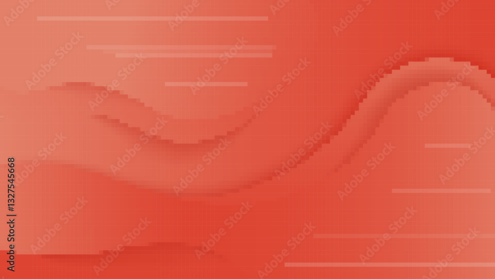 Aufkleber abstract red wave pattern showing smooth flowing lines and soft gradients in a modern artistic style